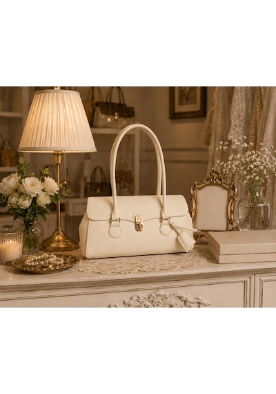 Housebags Jardin Elegance New Trend Omuz Çantası Bej