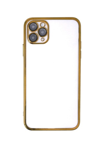 Apple iPhone Uyumlu-  11 Pro Kılıf Razer Lensli Silikon - Gold Çok Renkli