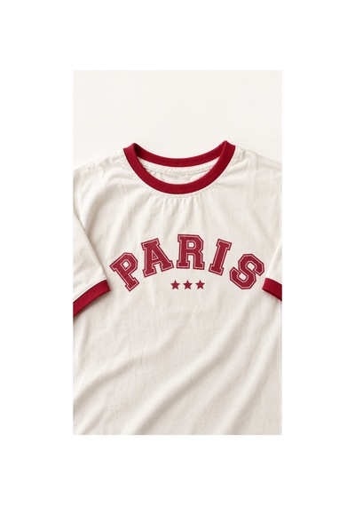 La Ciel Paris Laciel Paris Kız Çocuk Paris Baskılı Kırık Beyaz Oversize Tişört Kırmızı Şort 2'li Takım Bej La Ciel Paris Laciel Paris Kız Çocuk Paris Baskılı Kırık Beyaz Oversize Tişört Kırmızı Şort 2'li Takım Bej