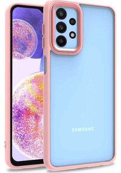Galaxy A23 Kılıf Zore Flora Kapak Rose Gold