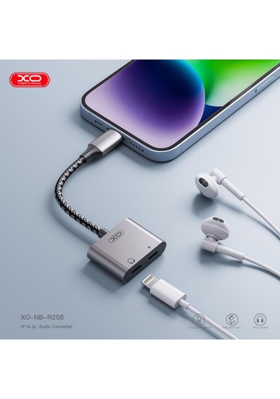 Çift Lightning Çıkışlı Apple iPhone Ve Uyumlu iPad 2 İn 1 Kulaklık Şarj Dönüştürücü Adaptör