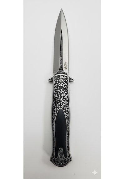 Lebron Aln Master - Gravür İşlemeli Stiletto Tarzı Kamp Çakı 22 Cm Çok Renkli
