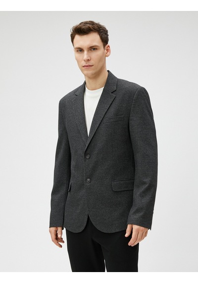 Koton Blazer Ceket Düğmeli Dikiş Detaylı Cepli Antrasit Desenli 3wam50033hw 3WAM50033HW9D3 Antrasit Koton Blazer Ceket Düğmeli Dikiş Detaylı Cepli Antrasit Desenli 3wam50033hw 3WAM50033HW9D3 Antrasit