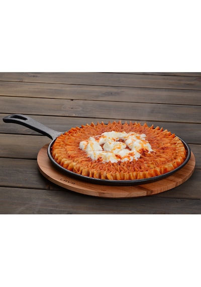 Lava Döküm Krep / Pizza / Pancake Tavası. Yuvarlak. Metal Saplı