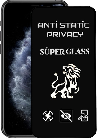 Apple Uyumlu   iPhone 11 Pro Tam Kaplayan Anti Statik Hayalet Süper Cam Ekran Koruyucu