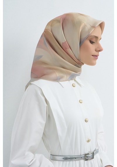 Armine Saf İpek Sura Eşarp-2026 İlkbahar-yaz- 951900d Pudra
