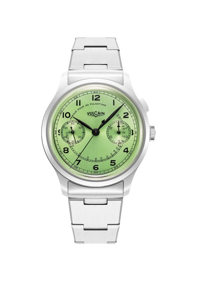 Vulcain Monopusher Heritage Green Chronograph Mekanik Erkek Kol Saati Metalik