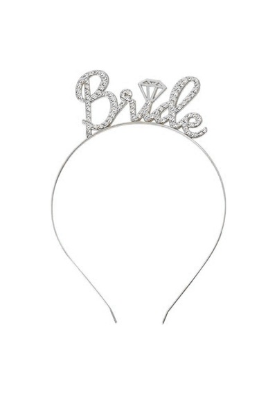 Gümüş Renkli Taşlı Bride Gelin Tacı El Yazısı Yazı Tipiyle - Uxfo-718488 18