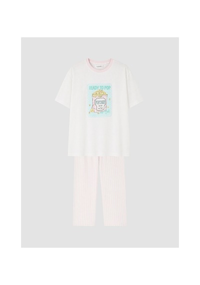 Lcw Young Pembe Bisiklet Yaka Kadın Pijama Takım