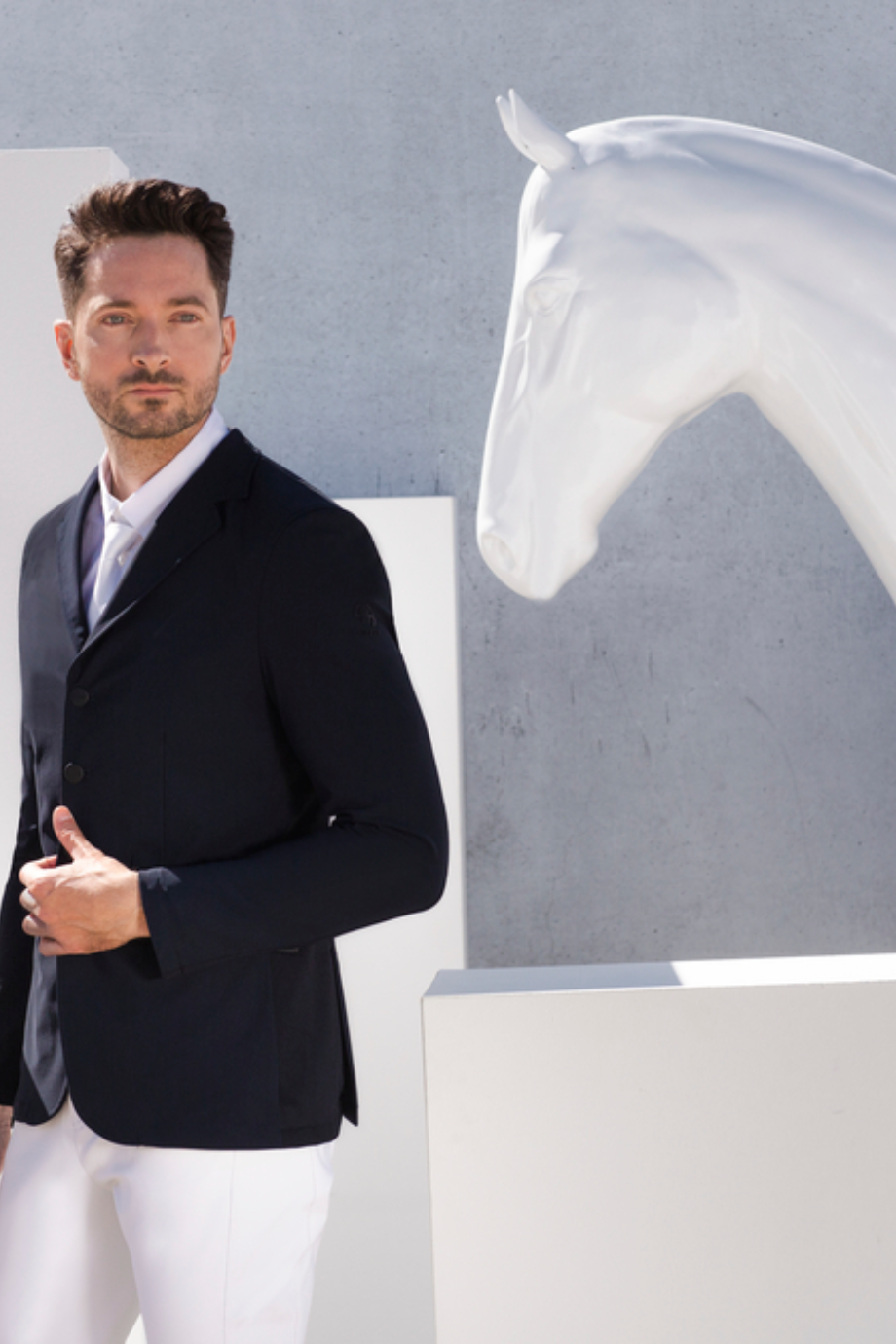 Pikeur Teo 7500 Athleisure Nefes Alabilir Erkek Yarış Ceketi Lacivert