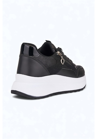 Nstil Günlük Kadın Spor Ayakkabı Sim Detaylı Bağcıklı Fermuarlı Hafif Kalın Taban Sneaker 0846 Siyah-beyaz Nstil Günlük Kadın Spor Ayakkabı Sim Detaylı Bağcıklı Fermuarlı Hafif Kalın Taban Sneaker 0846 Siyah-beyaz