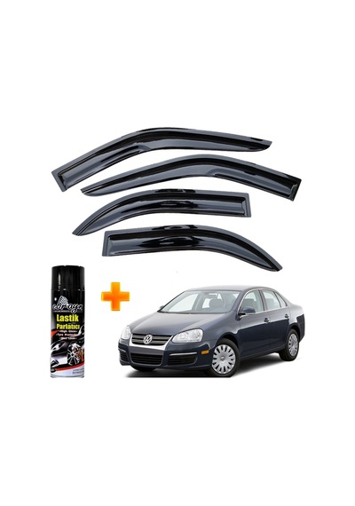 Vw Jetta Mügen Cam Rüzgarlığı 2006-2011 Arası 4 Lü Takım +500ml Lastik Parlatıcı
