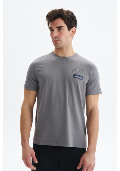 AR-MA Arma Erkek Regular Fit Yazı Baskılı Süprem Bisiklet Yaka Tişört Y29344472302 Gri