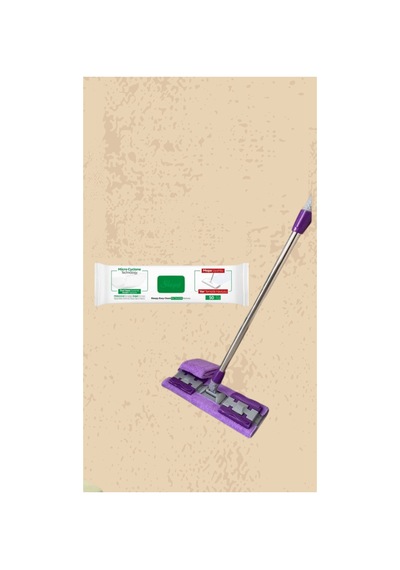 Mop Easy Clean Mopa Uyumlu Yer Temizlik Havlusu 50 Yaprak Mandallı Mop Aparatı
