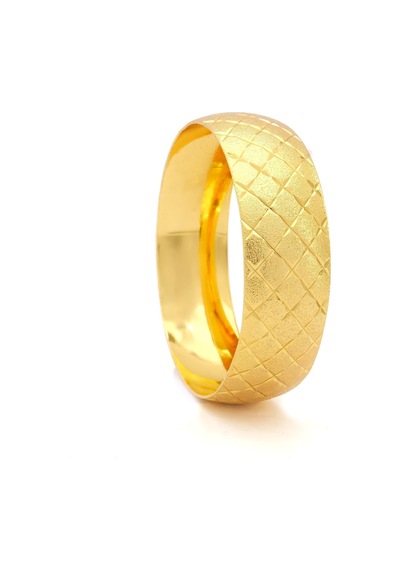 Ferizz Altın Kaplama Baklava Yıldız Model Bilezik 2 Cm Blz-3037 Altın