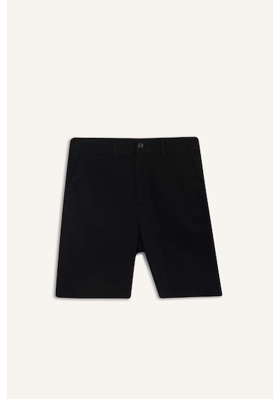 Defacto %100 Pamuk Regular Fit Bermuda Şort E1231ax25smbk81 Siyah