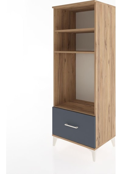 Hyperion Dolap 3 Raflı Tek Çekmeceli 60x44x163 Çam-antrasit Atlas Çam