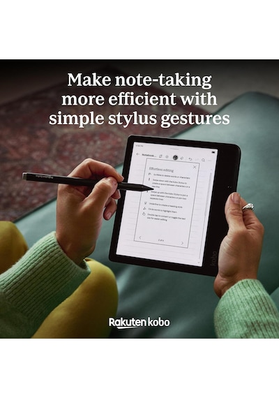 Kobo Stylus 2 Mark Up, Write Notes And Make Highlights Rechargeable Via Usb-c Compatible With 7" Libra Colour Eread