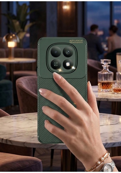 Redmi Note 15 Pro Plus 5g İçin Uyumlu Kamera Korumalı Darbe Emici Karbon Fiber Desenli Kapak
