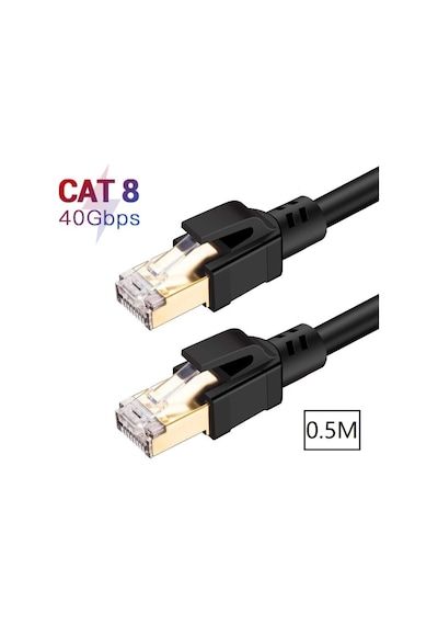 5213 Cat8 0.5M 40Gbps S/ftp 2000MHz Yüksek Hızlı İnternet Kablosu