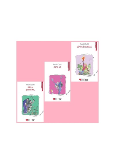 Bay Ve Kıl - Cadılar - Büyülü Parmak, Roald Dahl 3 Kitap + Karaçam Tohumlu Kurşun Kalem