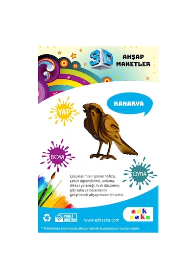 Ahşap Maket Kanarya Boya Ve Fırça