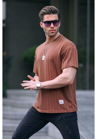 Madmext Kahverengi Oversize Bisiklet Yaka Erkek Tişört 6179-kahverengi Kahverengi Madmext Kahverengi Oversize Bisiklet Yaka Erkek Tişört 6179-kahverengi Kahverengi