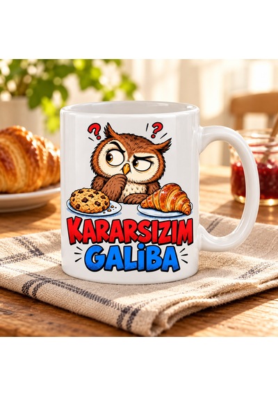 Vaveni Karar Vermedim Tasarımlı Porselen Kupa - Model 720 Arz