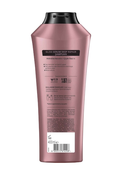 Gliss Serum Deep Repair Onarıcı Şampuan 4 x 400 ML + Tarak