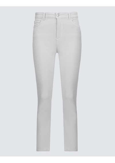 Jimmy Key Beyaz Normal Paça Yüksek Bel Cepli Dokuma Pantolon 6sw185478100