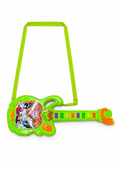 Neon Yeşil Renkli Mini Oyuncak Gitar