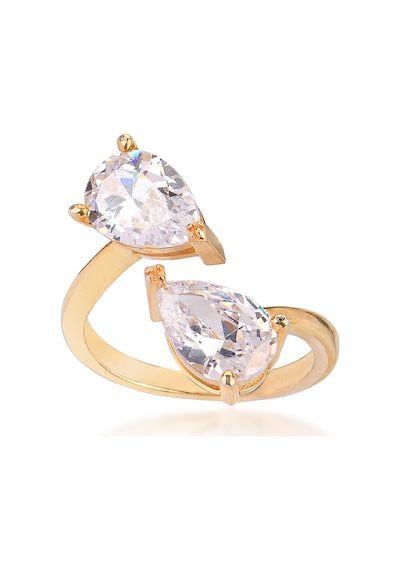 Emılıano Jewellery 925 Ayar Gümüş Zirkon Taşlı Yüzük Gümüş - Rose Gold