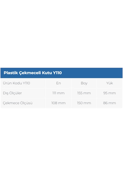 Sembol Y110 Plastik Çekmeceli Kutu 10 Çekmeceli