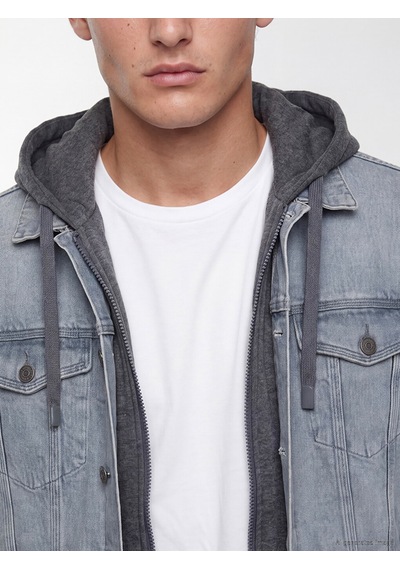 Lcw Jeans Gri Regular Fit Kapüşonlu Erkek Jean Mont