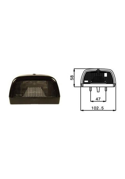 ARKA PLAKA LAMBASI P100 UNIVERSAL E9 SİYAH