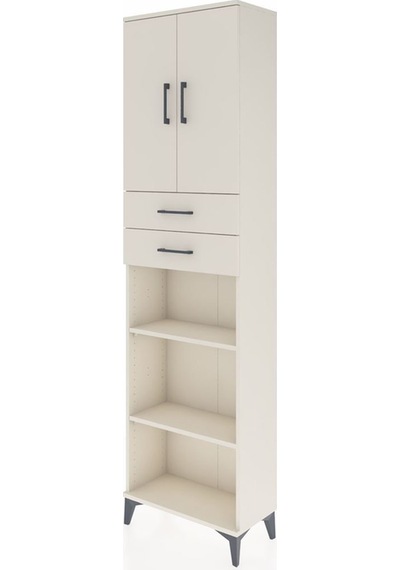 Arges Dolap 4 Raflı 2 Çekmeceli 2 Kapaklı 60x30x221 Aytaşı-ay... Aytaşı