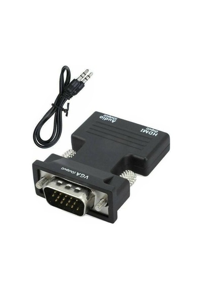 Hdmi To Vga Kablo Çevirici Dönüştürücü + Ses Destekli Mg-2163 (468077392)