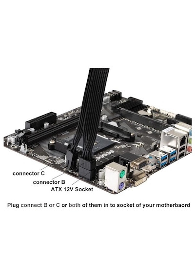 Eps 12v Cpu Dişi To Atx 8+4 Pin Power Supply Çevirici Dönüştürücü