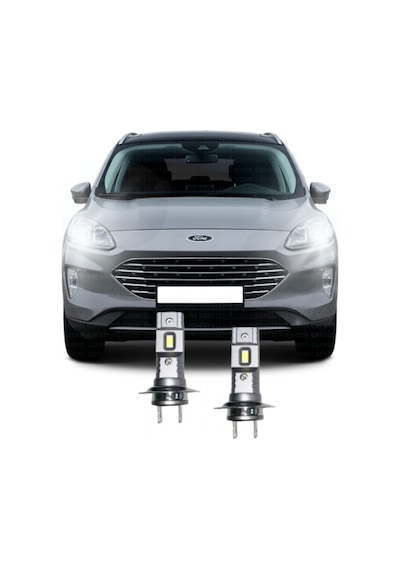 Megamarket06 Ford Kuga 3 Led Xenon Kısa Far Ampulü Mini Led 2'li Set H7