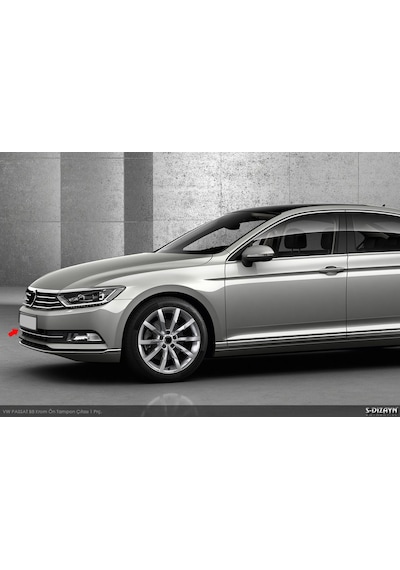 S-Dizayn Vw Passat B8 Krom Ön Tampon Çıtası 2015-2019