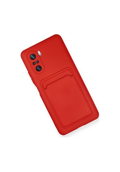 Xiaomi Poco F3 Uyumlu Kılıf Kelvin Kartvizitli Silikon - Kırmızı