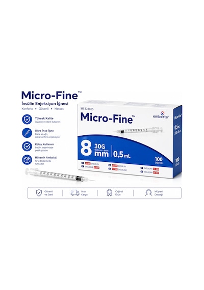 Bd Micro-Fine Enjektör U-100 0.5 ML 1 Paket x 100 Adet