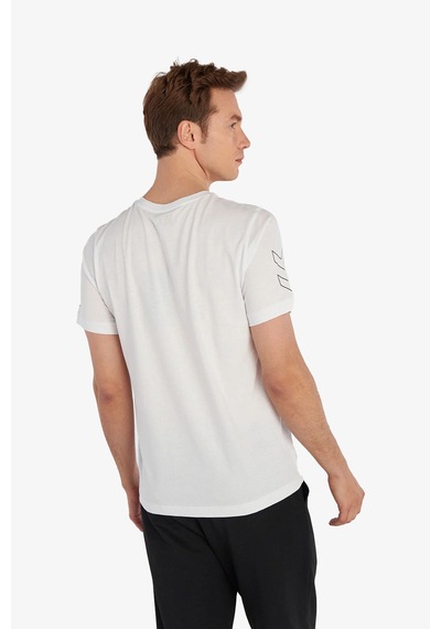 Hummel Hmlelemental Chevron Cotton Tee Erkek Beyaz T-shirt 911946-9001