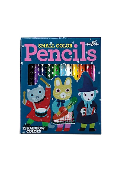 Eeboo Yumi 12li Mini Kuru Boya Kalemi - Cat Çok Renkli