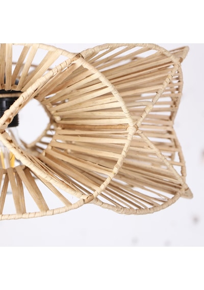 Oklid Doğal Rattan 18x42 Cm Aydınlatma Bej