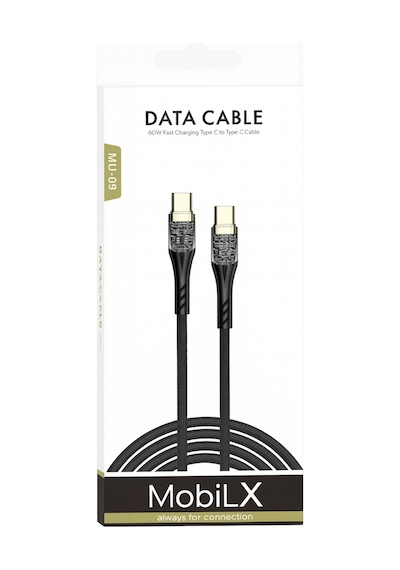 Samsung Xiaomi Oppo Reeder Huawei Uyumlu 60w Örgülü Işıklı Type C To Type C Hızlı Şarj Ve Data Kablosu Mu-09