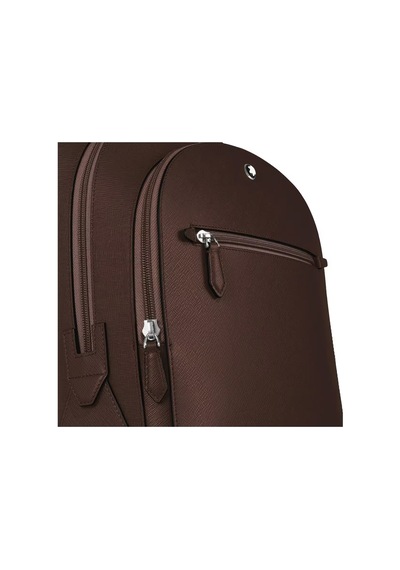 Montblanc Sartorial Deri 3 Bölmeli Orta Boy Sırt Çantası 222929 Kahverengi