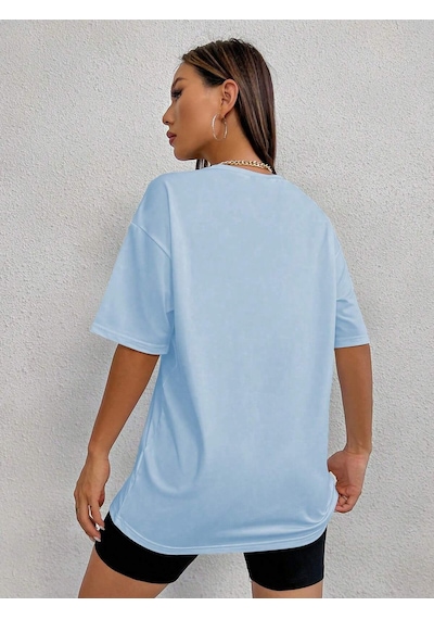Uyguntarz Unisex Eternal Light Baskılı Tasarım Tshirt Bebe Mavisi