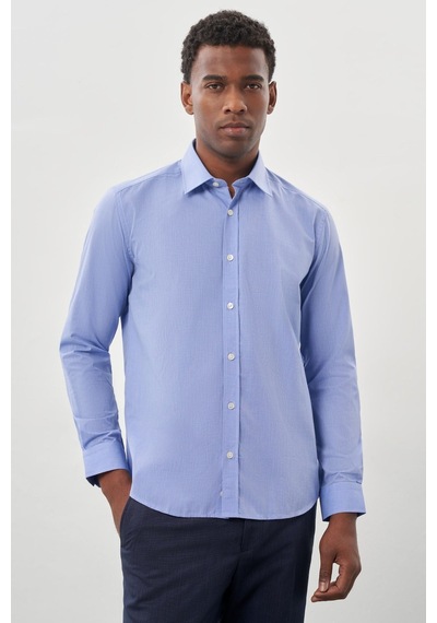 İmza Mavi Klasik Yaka Uzun Kol Cepsiz Slim Fit Basic Pamuklu Gömlek 1004255008 Açık Mavi İmza Mavi Klasik Yaka Uzun Kol Cepsiz Slim Fit Basic Pamuklu Gömlek 1004255008 Açık Mavi