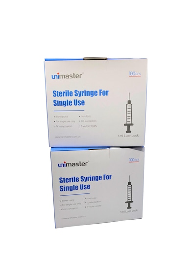 Unimaster Luer Lock Şırınga 1ml 100 Adet
